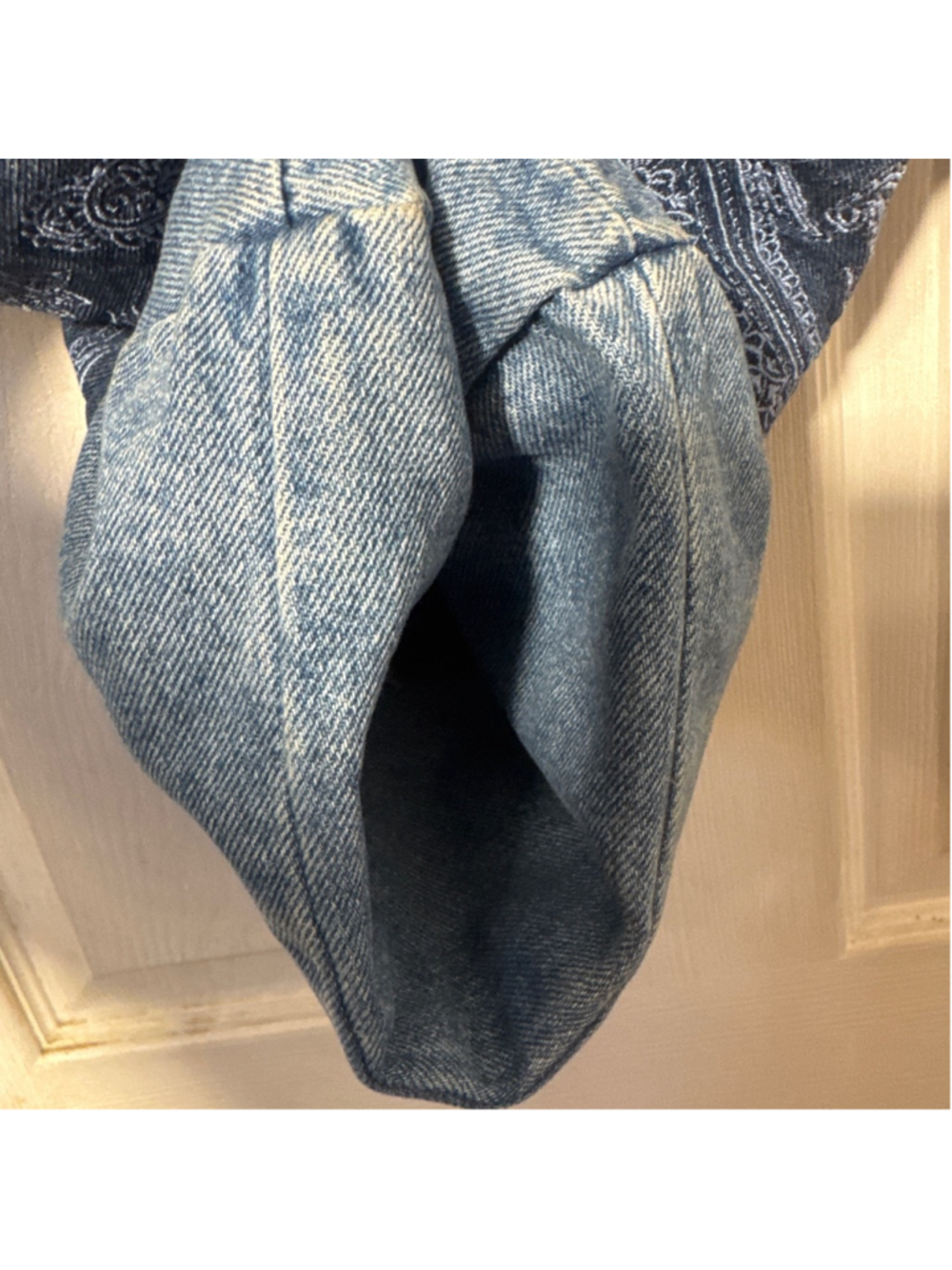 DG2 by Diane Gilman 30th Anniversary Denim Jean Tote Bag Purse Paisley Pocket - Picture 3 of 9